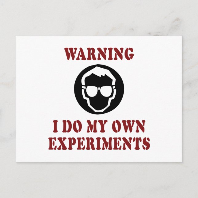 Postal Hago mis propios experimentos - Inventor científic (Anverso)