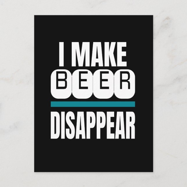 Postal Hago Que La Cerveza Desaparezca (Anverso)
