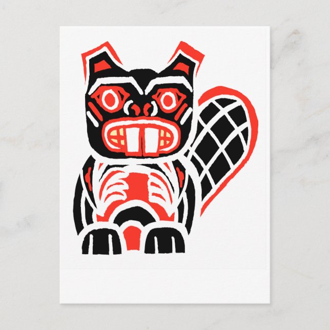 POSTAL HAIDA BEAVER (Anverso)