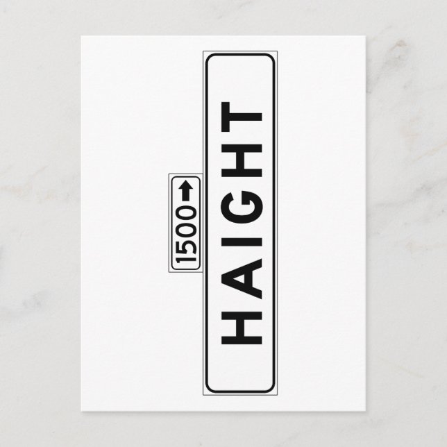 Postal Haight St., Rótulo de la calle San Francisco (Anverso)