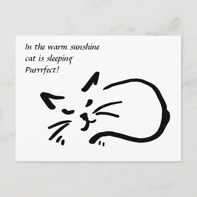 Postal Haiku Cat (Anverso)
