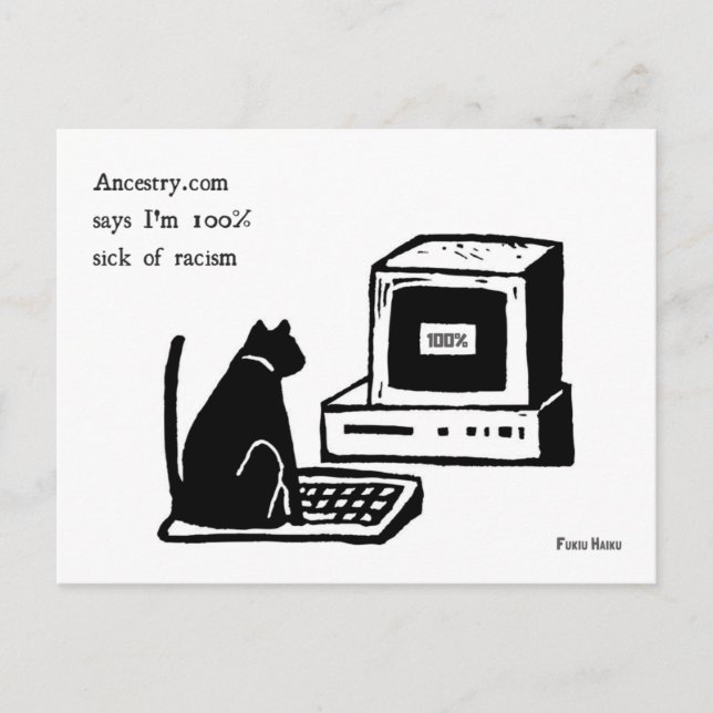 Postal Haiku contra el racismo (Anverso)