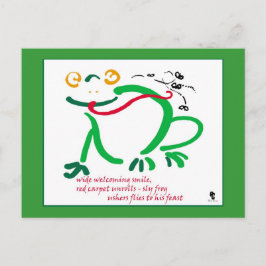 Postal Haiku - fiesta de ranas