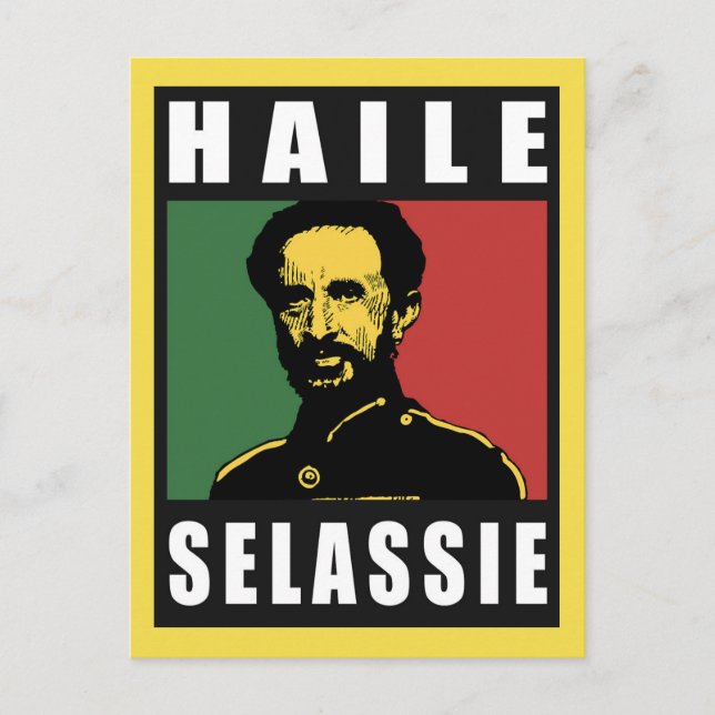 Postal Haile Selassie - ÉL - Rastafari - Postcard (Anverso)