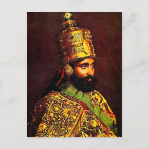 Postal Haile Selassie - ÉL - Rastafari - Postcard