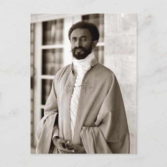 Postal Haile Selassie - ÉL - Rastafari - Postcard (Anverso)