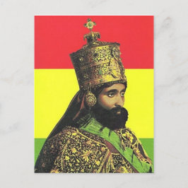 Postal Haile Selassie I - ÉL - Jah Rastafari - Postcard