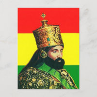 Haile Selassie I - ÉL - Jah Rastafari - Postcard
