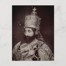 Postal Haile Selassie Postcard - HIM Rastafari -