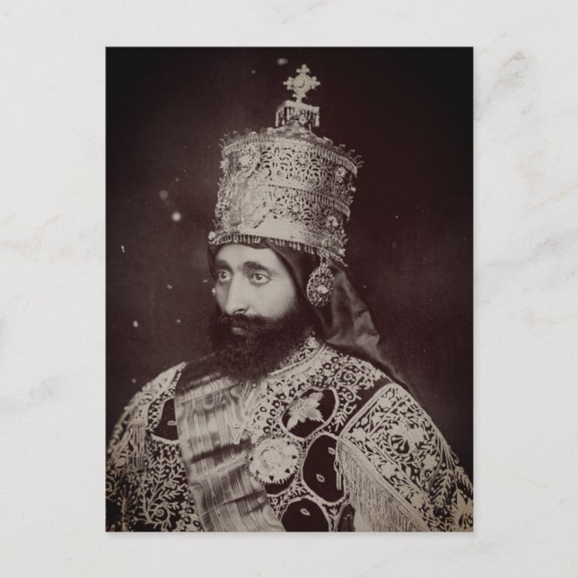 Postal Haile Selassie Postcard - HIM Rastafari - (Anverso)