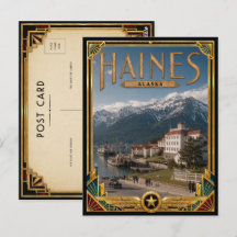 Haines Alaska Arte Deco Antiguo Edad Dorada