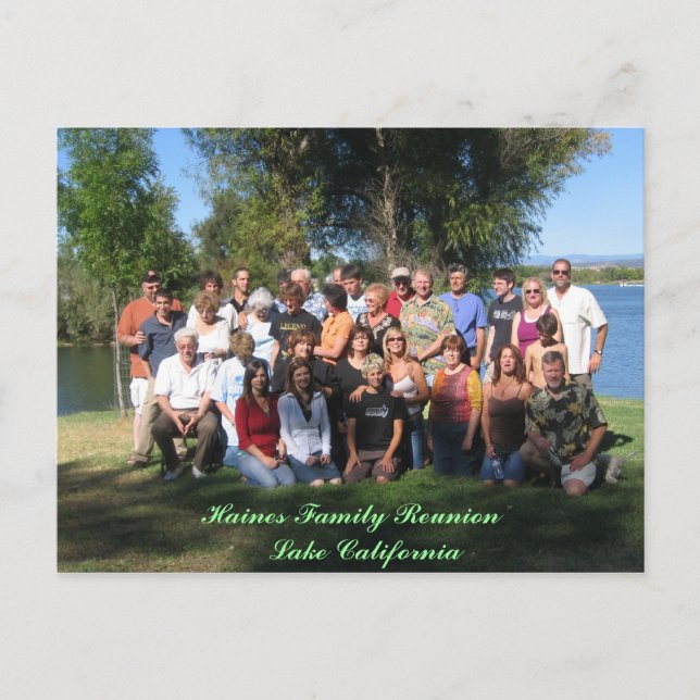 Postal Haines Family Reunion Lake California (Anverso)