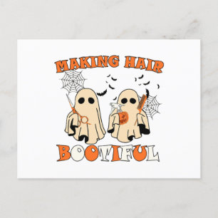 Postal Hair Funny Ghost Hairdresser Halloween