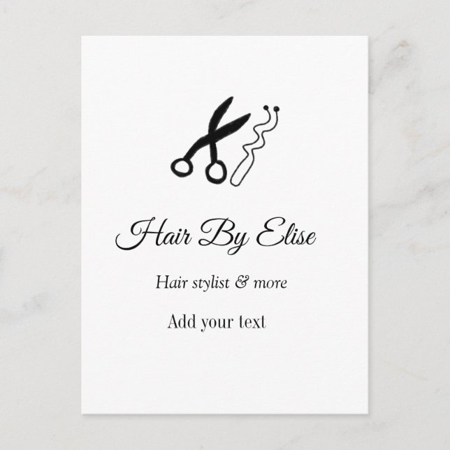 Postal Hair mediante la adición de nombre de contacto inf (Anverso)