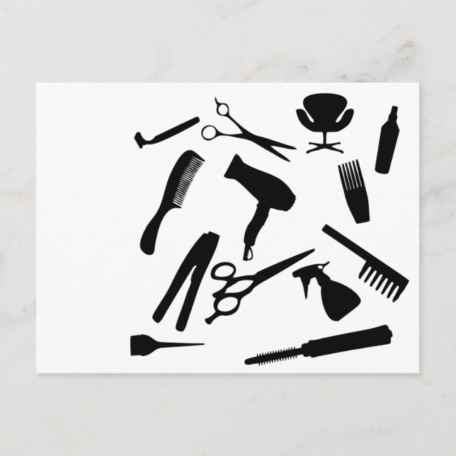 Postal Hair Salon Tools | (Anverso)