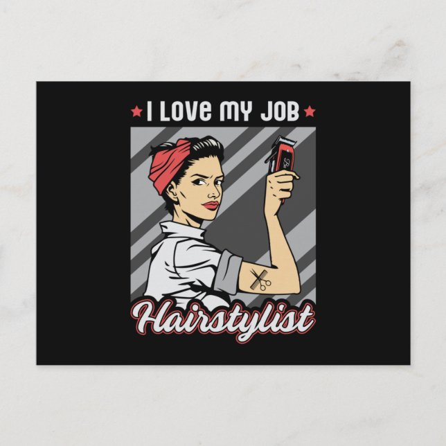 Postal Hair Stylist Barber Hairdresser Scissors Hair Rega (Anverso)