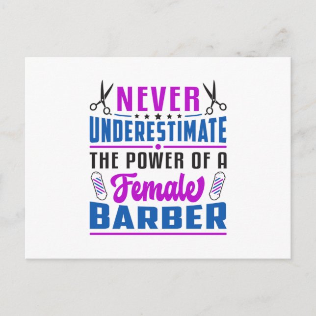 Postal Hair Stylist Barber Scissors Hairdresser Gift Idea (Anverso)