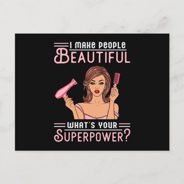 Postal Hairdresser Hair Stylist Barber Scissors Hair Gift (Anverso)