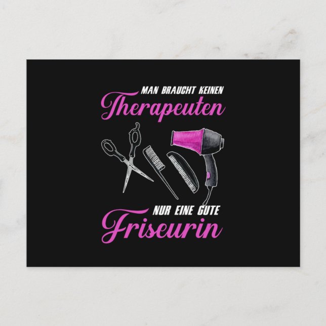 Postal Hairdresser Salón de pelo Barber Hair Stylist Gift (Anverso)