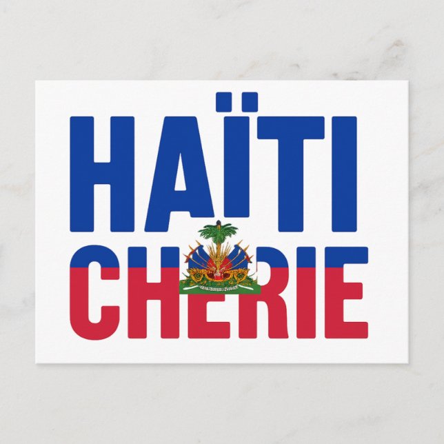 Postal Haïti Chérie - Drapeau haïtien (Anverso)