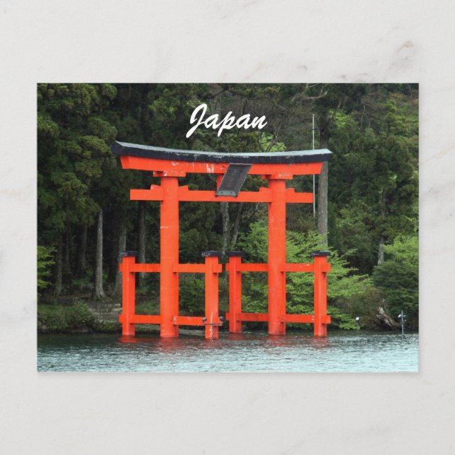 Postal hakone torii japón (Anverso)