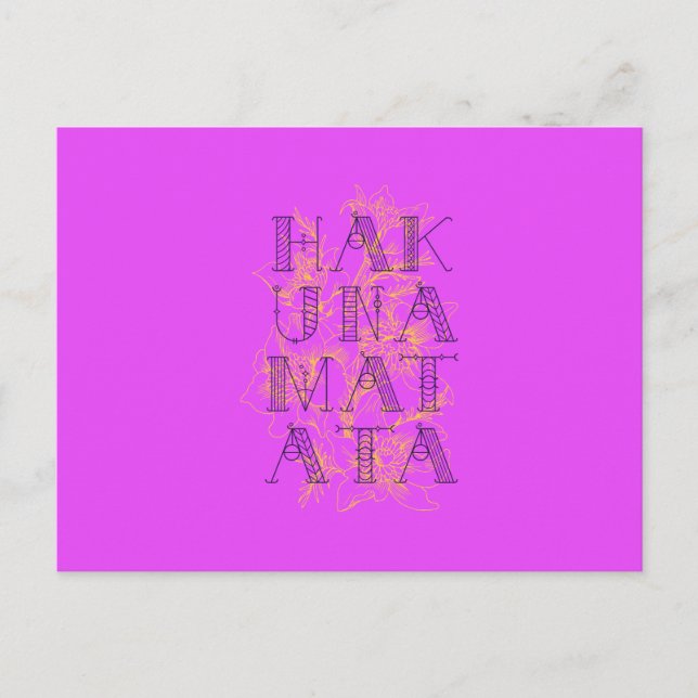 Postal Hakuna Matata (Anverso)