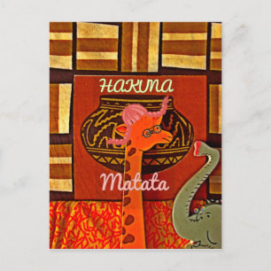 Postal Hakuna Matata: Arte Africano Alegre Funda para iPh