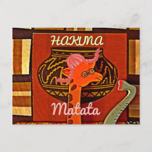 Postal Hakuna Matata: Arte Africano Alegre Funda para iPh