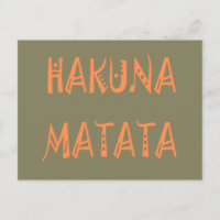 Hakuna Matata - Arte de texto tribal africano