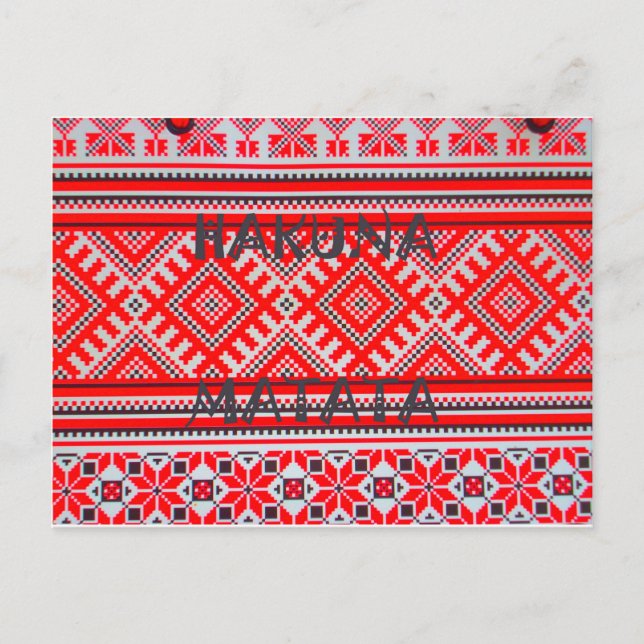 Postal Hakuna Matata - Colección de arte swahili sin preo (Anverso)