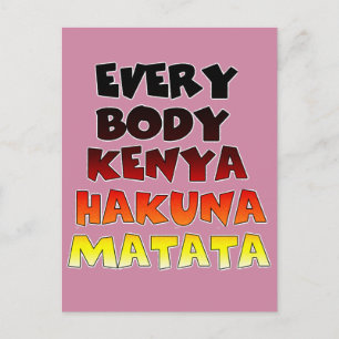 Postal Hakuna Matata colorida: Una celebración keniana