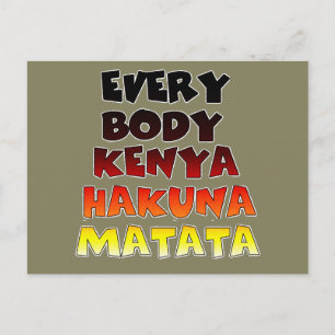 Postal Hakuna Matata colorida: Una celebración keniana