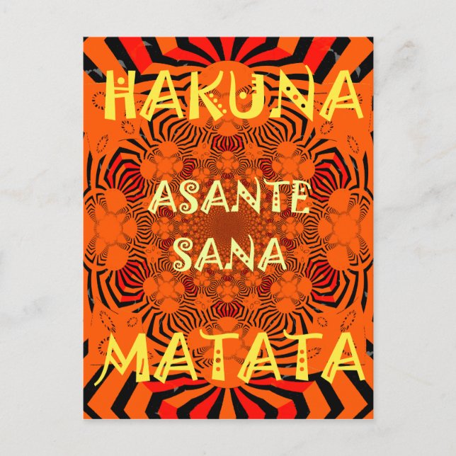 Postal Hakuna Matata Excepcionalmente reciente (Anverso)