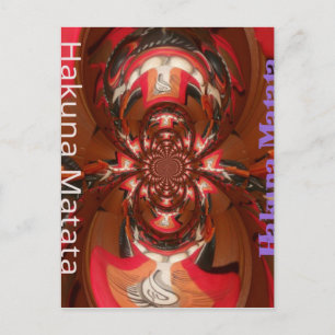 Postal Hakuna Matata Halloween Mask Kaleidoscope Resumen