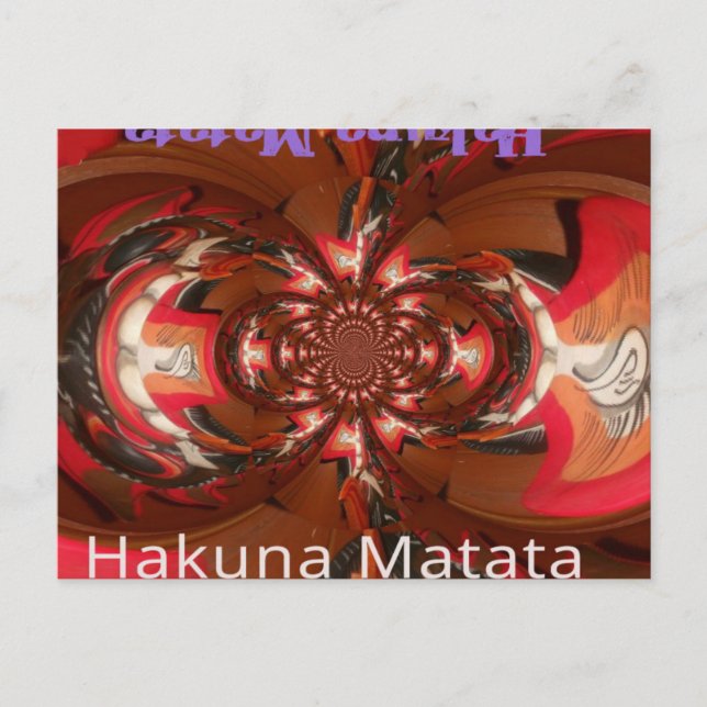 Postal Hakuna Matata Halloween Mask Kaleidoscope Resumen (Anverso)