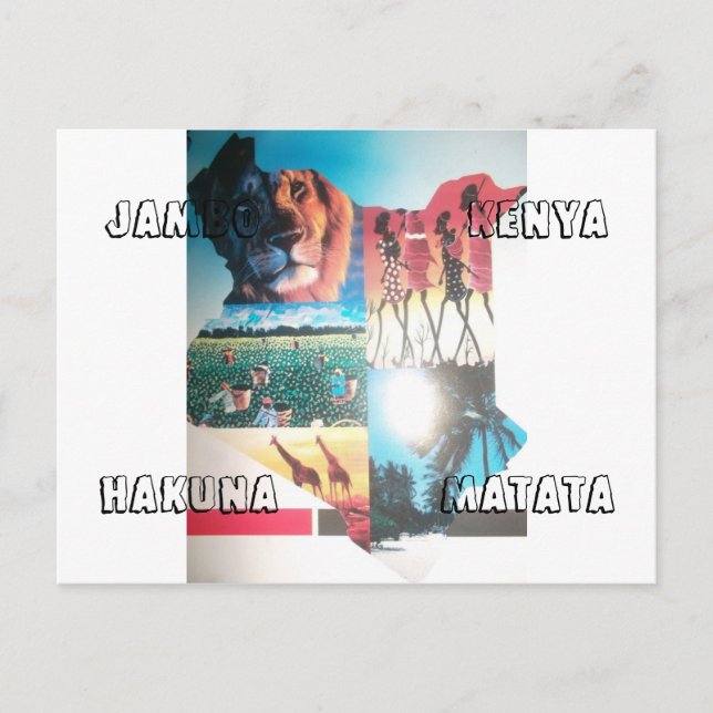 Postal Hakuna Matata Jambo Kenya Temporal Horizontal De P (Anverso)