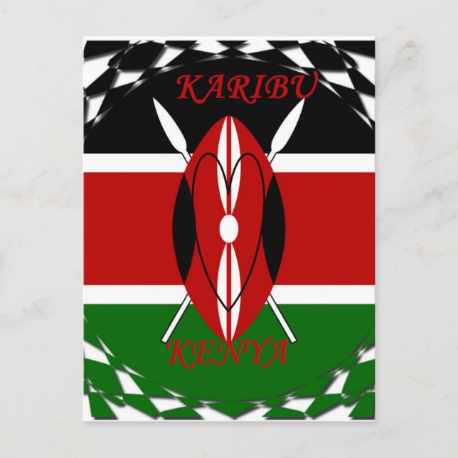 Postal Hakuna matata Karaibu Kenya (Anverso)