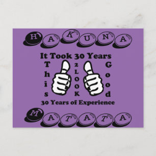 Postal Hakuna Matata Tardó 30 años en verse así