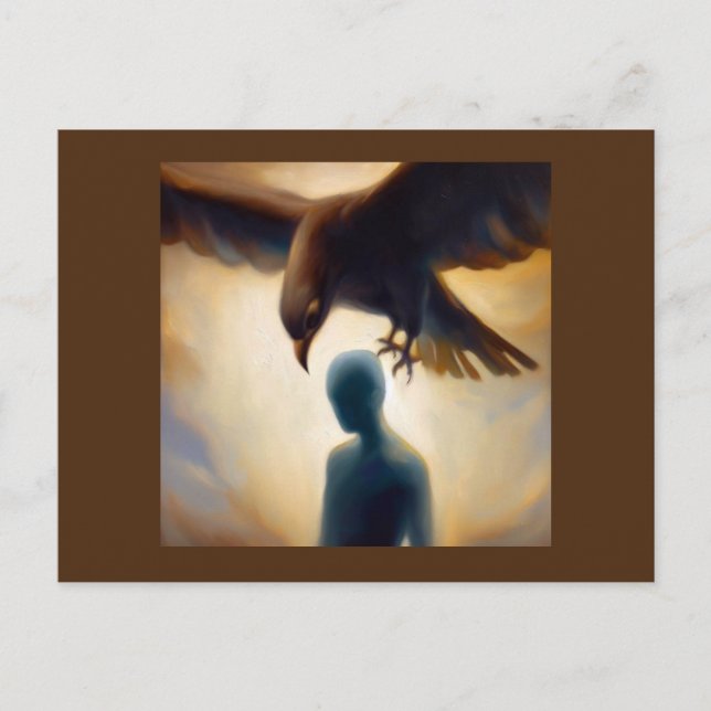 Postal Halcón Animal Espiritual 2 (Anverso)