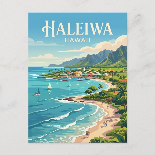 Postal Haleiwa EE. UU. (Anverso)