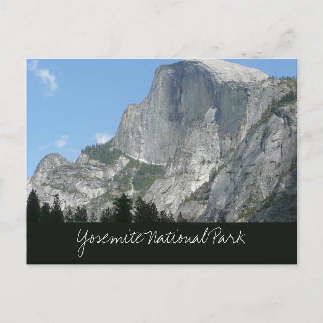 Postal Half Dome de lado en el Parque Nacional Yosemite (Anverso)