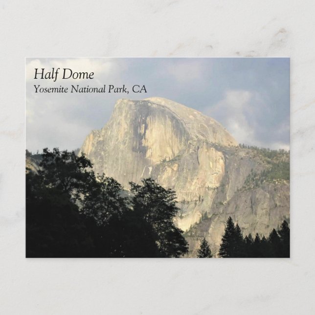 Postal Half Dome, Parque Nacional Yosemite, CA Postcard (Anverso)