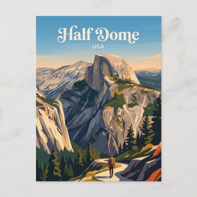 Postal Half Dome Yosemite EE. UU. (Anverso)