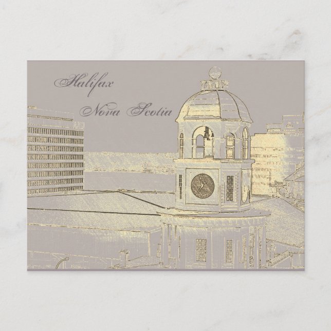 Postal Halifax Nova Scotia Clock Tower Postcard (Anverso)