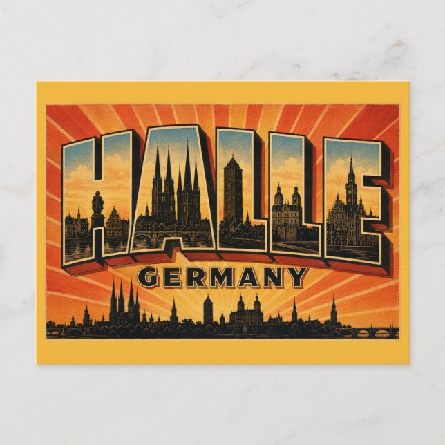 Postal Halle Alemania Marktkirche (Anverso)