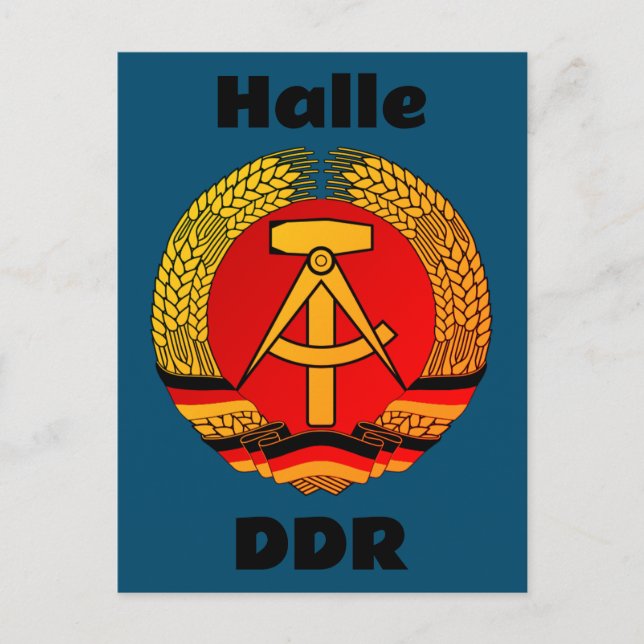 Postal Halle, República Democrática Alemana - DDR (Anverso)