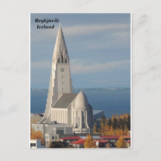 Postal Hallgrímpolkja, Reykjavik, Islandia (Anverso)