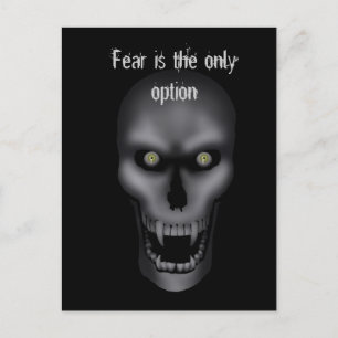 Postal Hallowee - Creepy Skull Postcard
