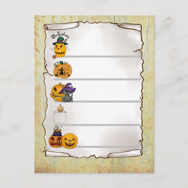 Postal Halloween (Anverso)