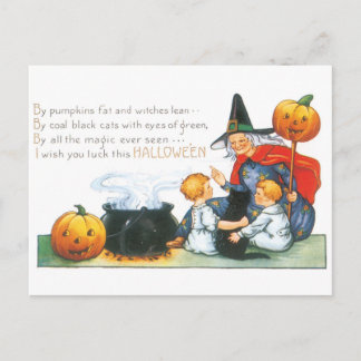 Postal Halloween a la vieja usanza, Bruja